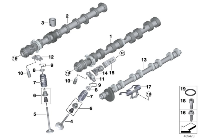 2020 BMW M5 Valve Springs Diagram for 11347578825