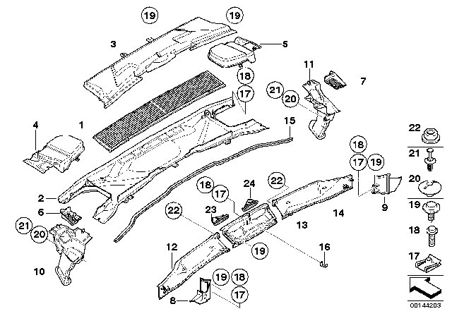 2008 BMW 328i Microfilter / Activated Carbon Container Diagram