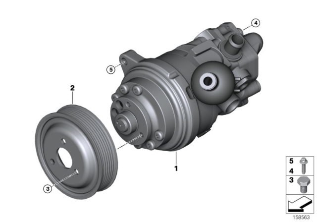 2010 BMW X5 Power Steering Pump Diagram 2