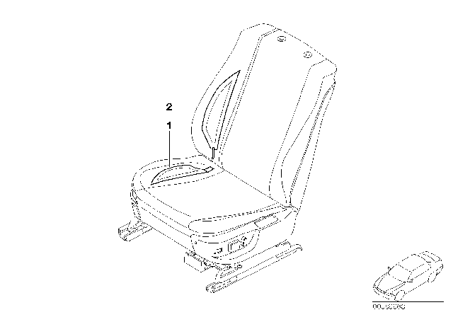 2000 BMW M5 Seat Heating,Side Finisher,Front Right Diagram for 52102698278