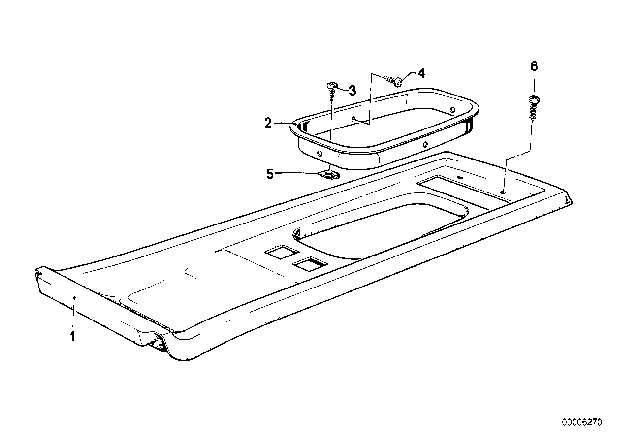 1984 BMW 733i Centre Console Diagram 2