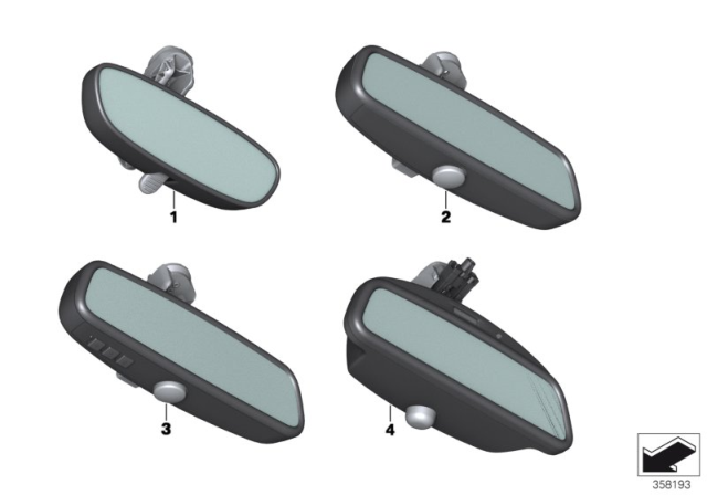 2014 BMW i8 Interior Mirror Diagram