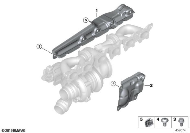 2017 BMW 740i Turbocharger Heat Protection Diagram