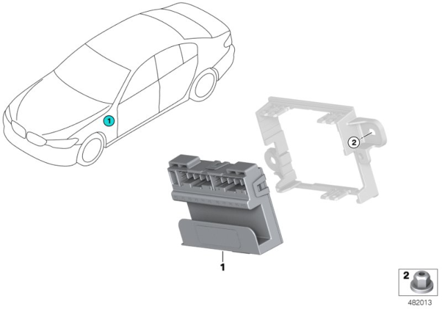 2018 BMW 530e Ethernet Switch Box Diagram