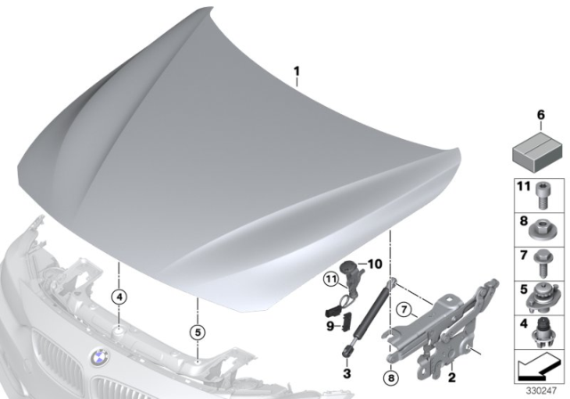 2020 BMW 440i Engine Mood / Mounting Parts Diagram