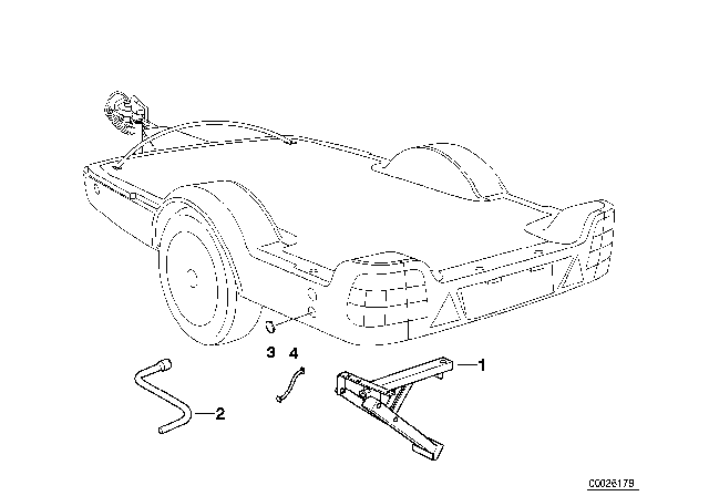 1993 BMW 740i Trailer Rear Supports Diagram