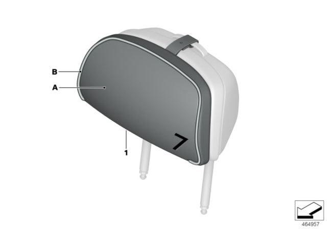 2017 BMW 740i xDrive Comfort Cushion Head Restraint Diagram for 52207989913