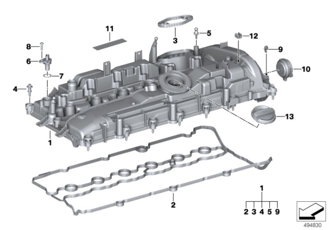 2019 BMW X5 GASKET SET, CYLINDER HEAD CO Diagram for 11129894803