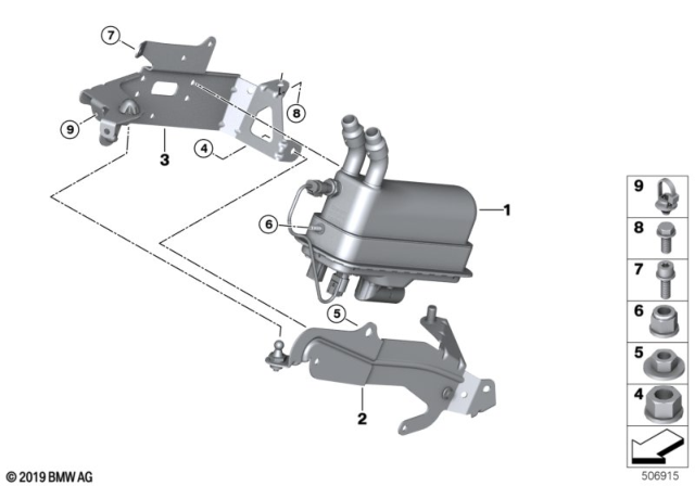 2019 BMW 530e xDrive Electric Auxiliary Heater Diagram