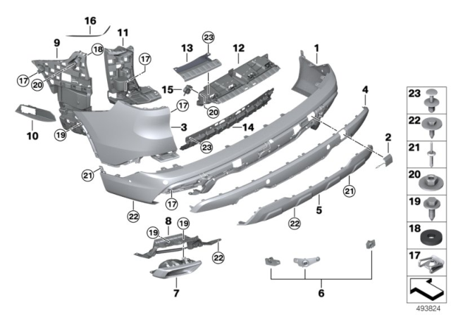 2020 BMW X5 Reinforcement For Bumper, Re Diagram for 51127429429