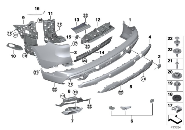 2020 BMW X5 Cover Panel, Underride Guard Diagram for 51127495553