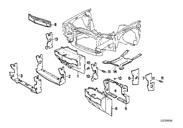 1984 BMW 325e Air Ducts Diagram 1