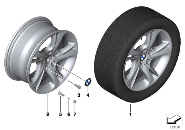 2011 BMW Z4 BMW LA Wheel, Turbine Styling Diagram