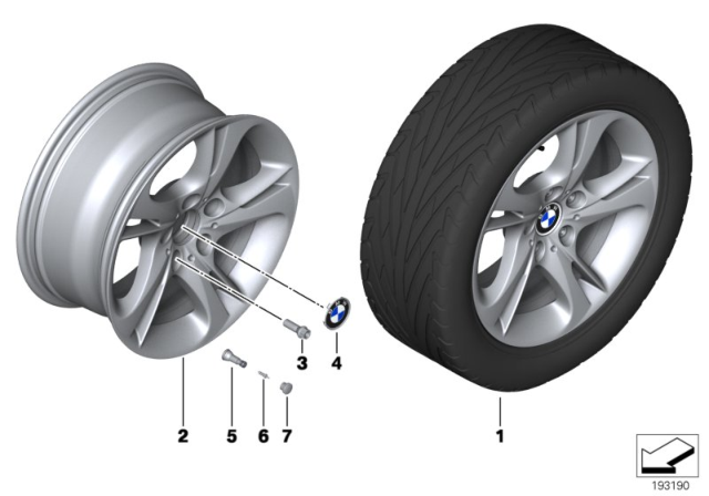 2009 BMW Z4 Light Alloy Rim Diagram for 36116785249