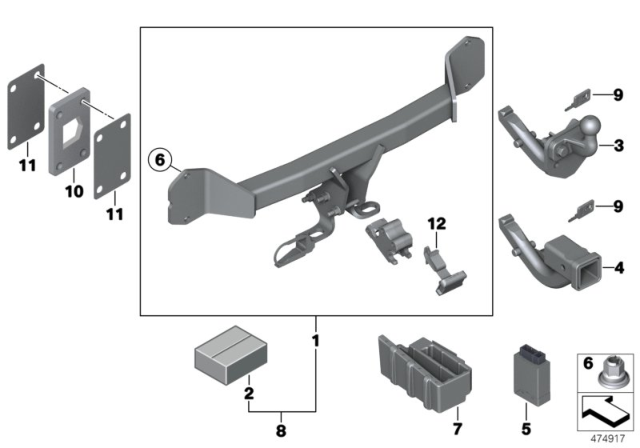 2016 BMW X5 Towing Hitch Diagram