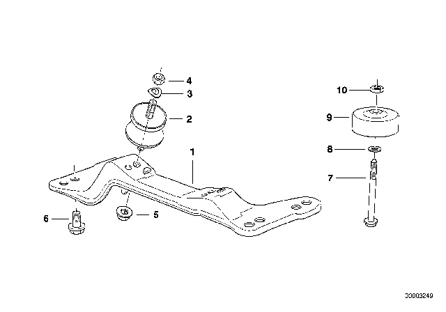 1993 BMW 318i Gearbox Suspension Diagram