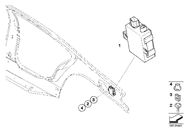 2003 BMW 325Ci Control Unit For Fuel Pump Diagram for 16146912019