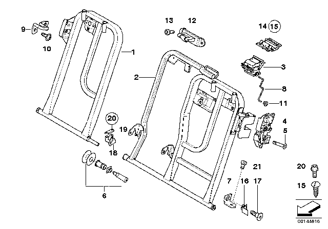 2005 BMW X3 Support Diagram for 52208231746