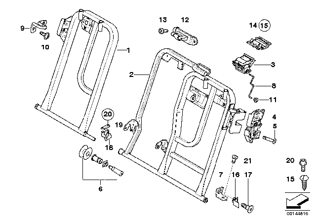 2005 BMW X3 Support Diagram for 52208231745