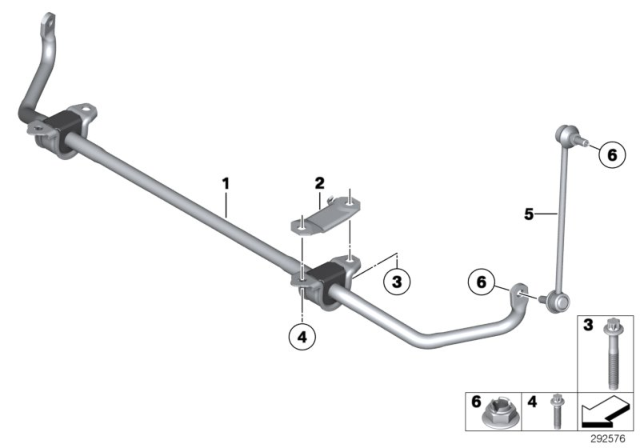 2014 BMW M5 Stabilizer, Front Diagram