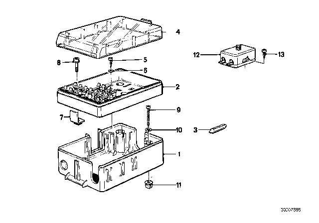 1984 BMW 733i Fuse Box Diagram 1