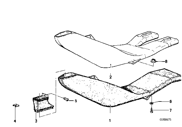 1981 BMW 528i Clamp Diagram for 64221356296