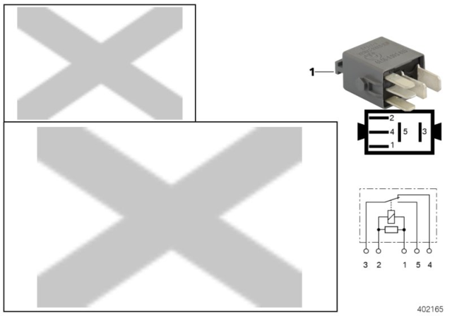 2000 BMW Z3 M Relay Mini With Changeover Function, Grey Diagram