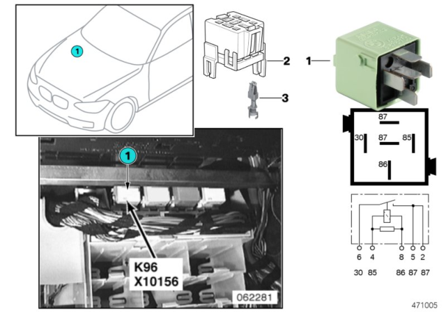 2004 BMW 325Ci Relay, Fuel Pump Diagram