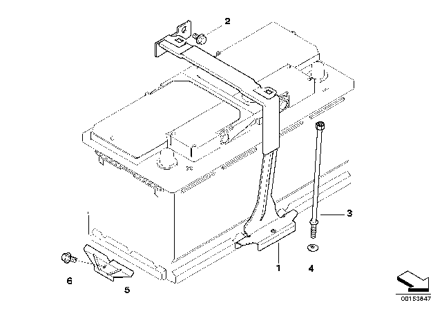 2014 BMW X6 Battery Holder And Mounting Parts Diagram