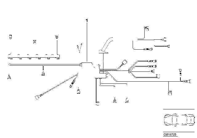 2010 BMW 528i xDrive Engine Wiring Harness, Engine Module Diagram