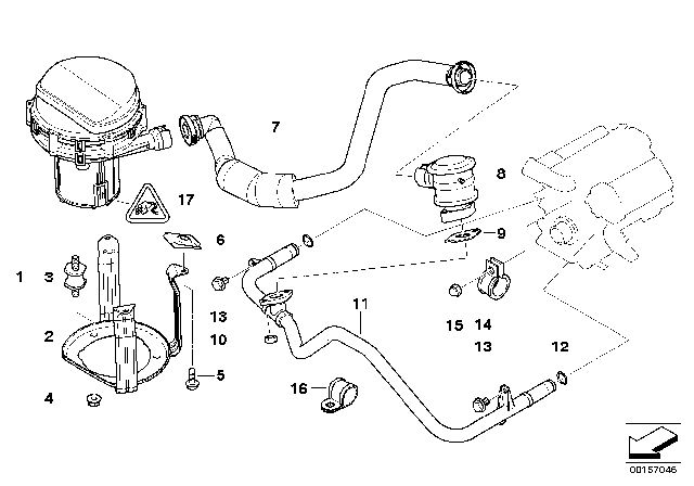 2001 BMW M5 Pipe Clamp Diagram for 11721745993