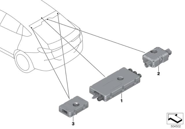 2020 BMW X6 ANTENNA AMPLIFIER Diagram for 65206840277