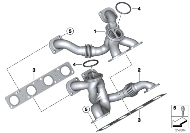 2014 BMW M5 Exhaust Manifold Diagram