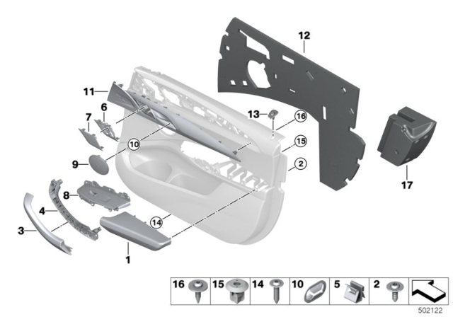 2019 BMW X4 ARMREST, LEFT Diagram for 51417470065