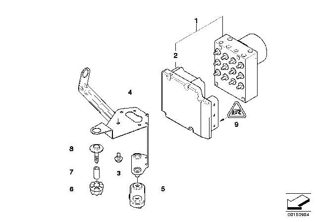 2005 BMW M3 Dsc Hydraulic Unit Diagram for 34512229827