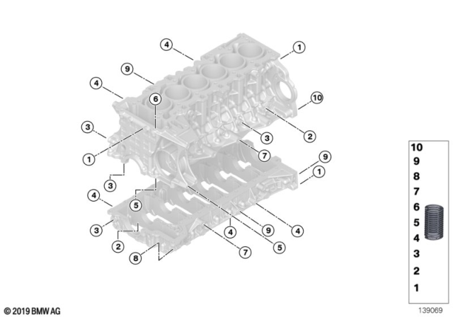 2009 BMW 128i Cylinder Crankcase / Heli - Coil Insert Diagram