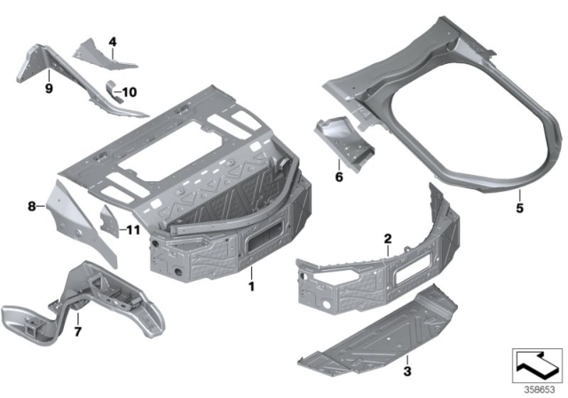 2014 BMW i8 Rear End Diagram for 41007370332