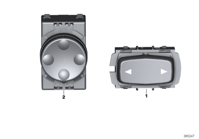 2017 BMW X3 Switch, Seat Functions Diagram 2