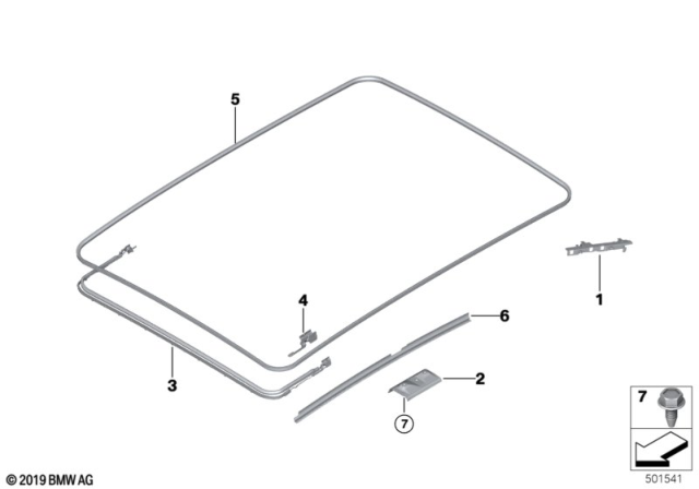 2020 BMW M235i xDrive Gran Coupe Panorama Glass Roof Diagram 2