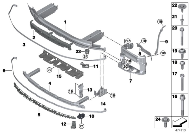 2017 BMW M760i xDrive Adapter, Left Diagram for 51647357217