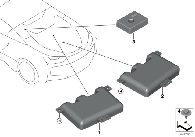 2019 BMW i8 Single Parts, Antenna Diagram