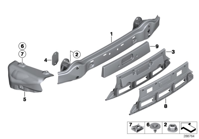 2014 BMW M6 Carrier, Rear Diagram