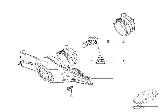 2006 BMW 750Li Fog Lights Diagram 1