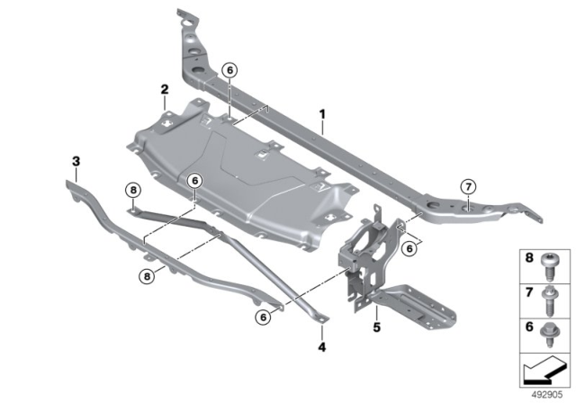 2019 BMW Z4 CONNECTION, UPPER FRONT Diagram for 51647436779