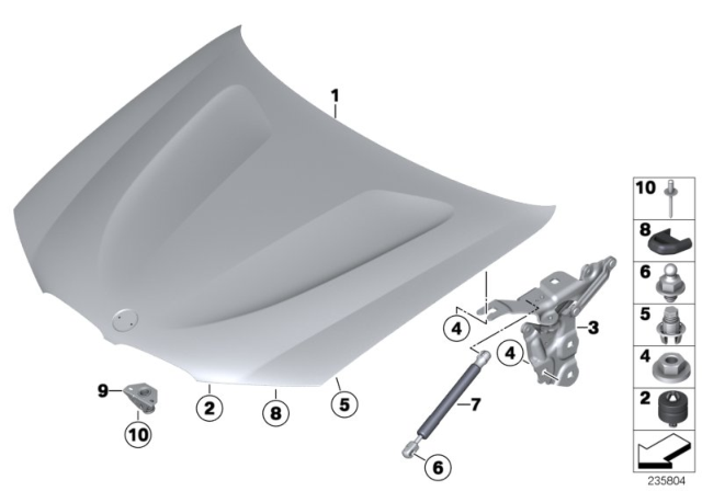 2016 BMW X4 Engine Mood / Mounting Parts Diagram