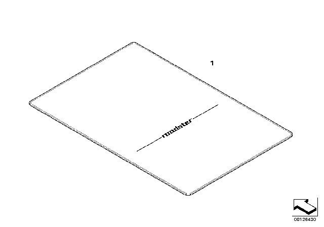 2007 BMW Z4 M Trunk Mat Diagram