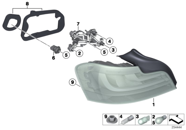 2008 BMW 128i Rear Light Diagram 2