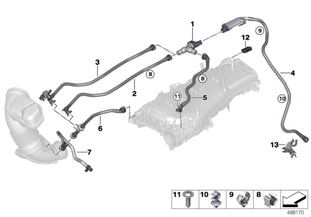 2019 BMW 230i Fuel Tank Breather Valve Diagram