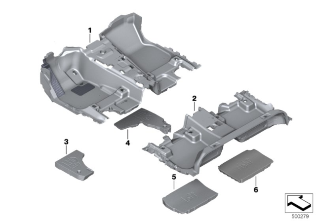 2020 BMW X4 M Floor Covering Diagram