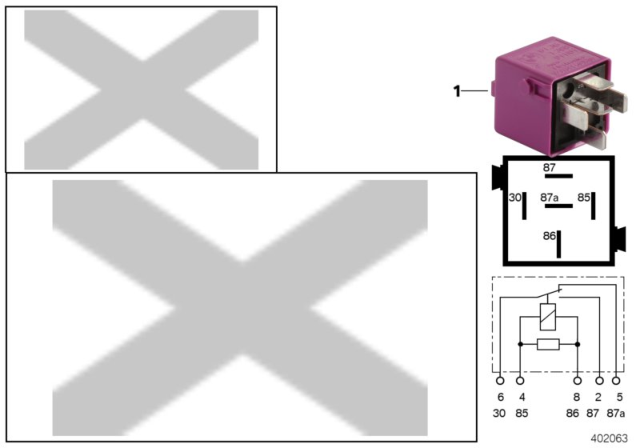 2001 BMW 525i Relay, Change-Over Contact Diagram